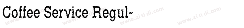 Coffee Service Regul字体转换